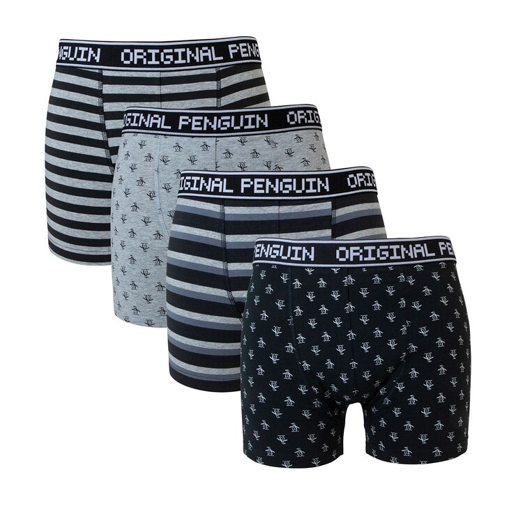 Original Penguin Men's 4 Pack Boxer Shorts in Black Costco UK