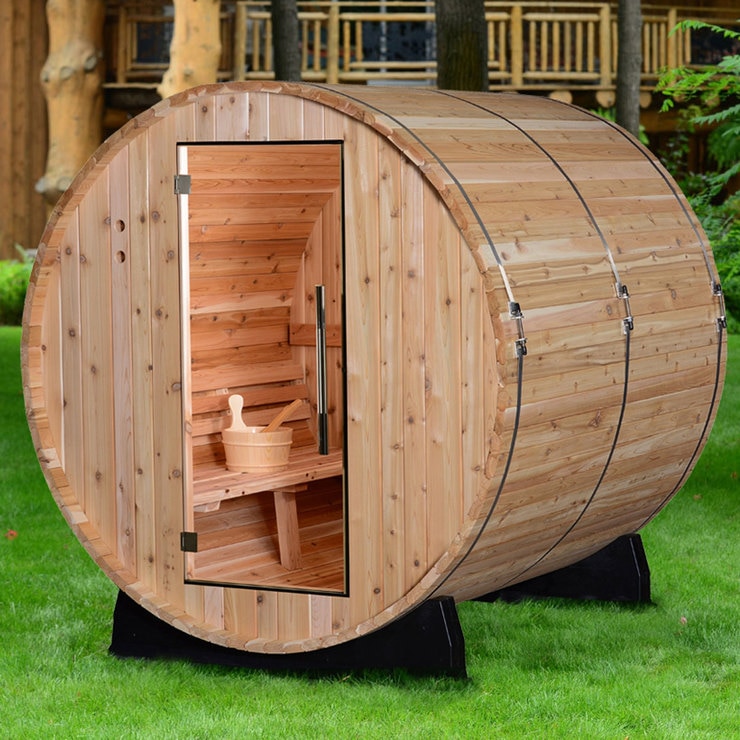 Almost Heaven 4 Person Barrel Steam Sauna Costco UK