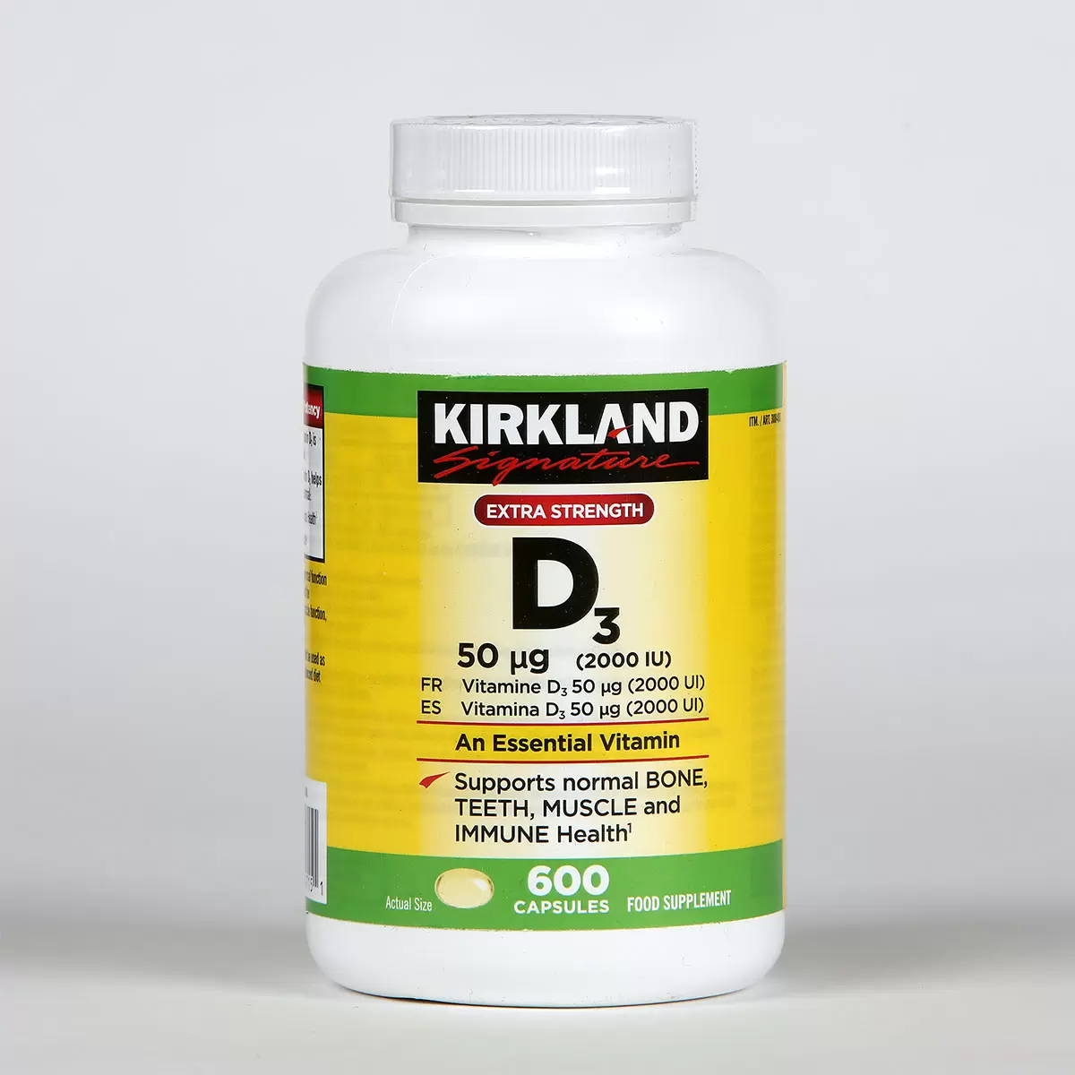 Kirkland Signature Vitamin D3 2000IU, 600ct