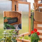 Backyard Discovery 9ft X 6ft Willow Wooden Greenhouse