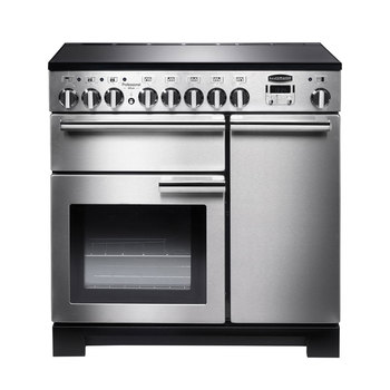 Rangemaster PDL90EISS/C, Professional Deluxe 90cm Induction Range Cooker, A Rated in Stainless Steel Silver