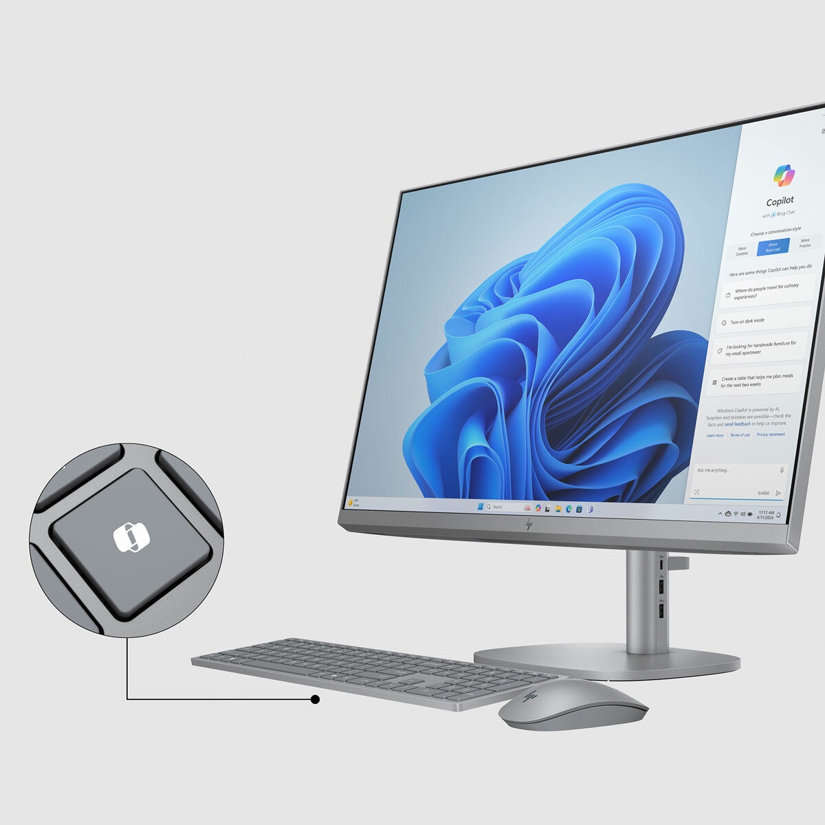 HP OmniStudio, Intel Core i7 Ultra, 16GB, 2TB SSD, 31,5 Inch All in One Desktop PC, 32-c0009na