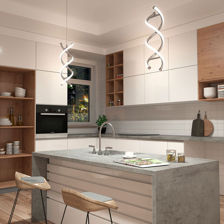 Artika DNA Single Light LED Pendant in Chrome