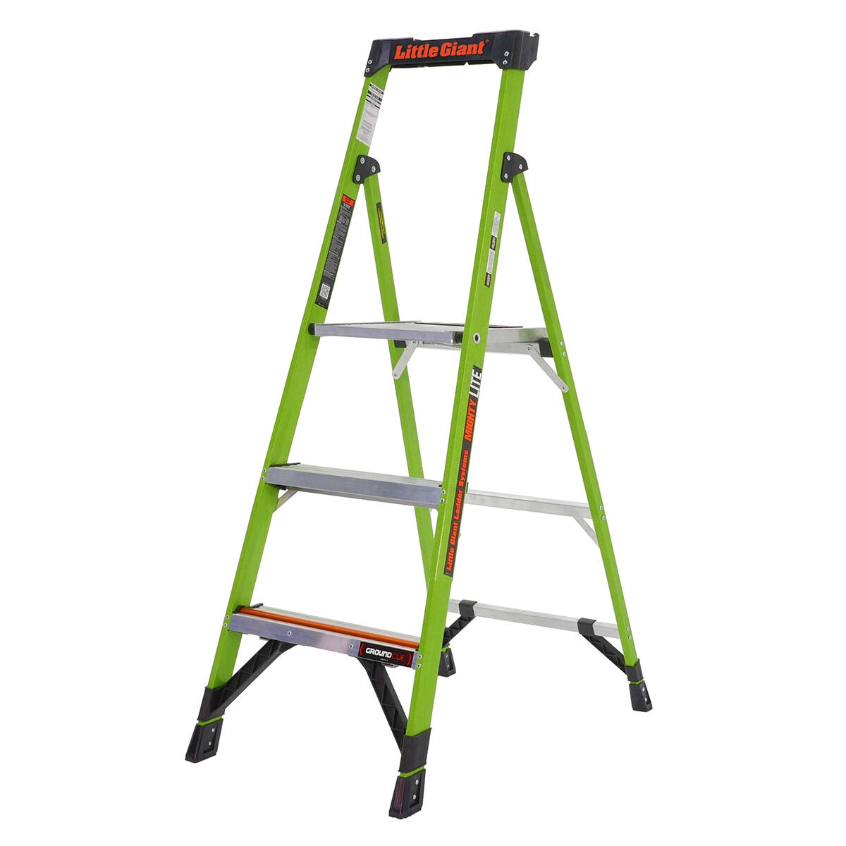 Little Giant 3 Tread Mighty Lite Hi-Viz GRP Fibreglass Step Ladder