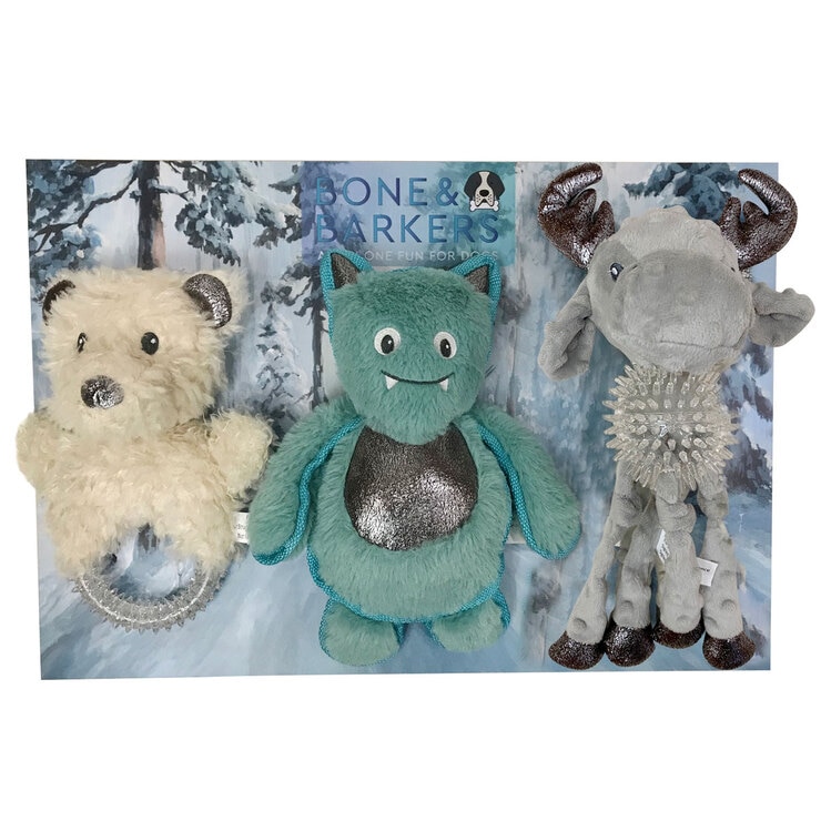 BONE AND BARKERS WINTER DOG TOY BONE AND BARKERS WINTER DOG TOY