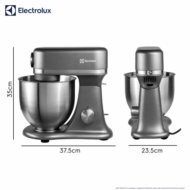 Lifestyle image showing dimensions of stand mixer