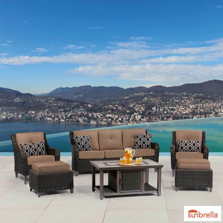 Agio Eldorado 6 Piece Woven Deep Seating Patio Set Costco UK