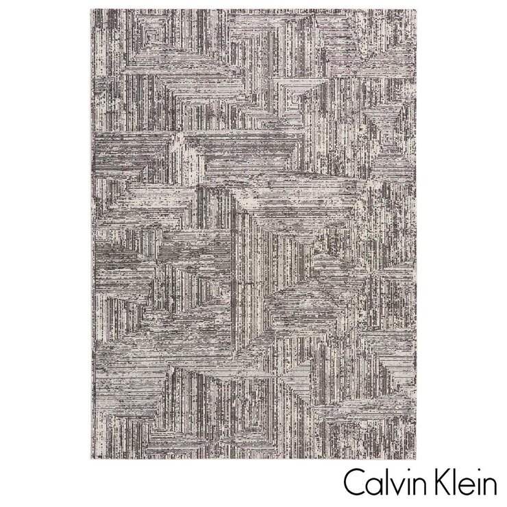 Calvin Klein CK024 Irradiant Cream & Black Rug, in 2 Sizes