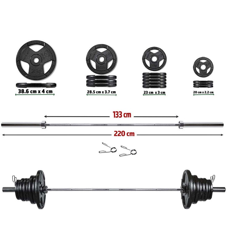 Marcy Made in Britain Eco Olympic Weight Set with 7ft Barbell in 3 Sizes