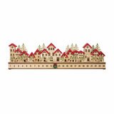 Wooden House Advent Calendar with 28 LED Lights