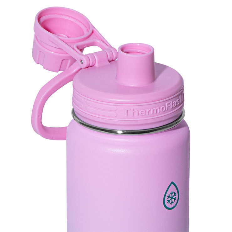 ThermoFlask Stainless Steel 700ml Water Bottle, 2 Pack in Teal & Pink