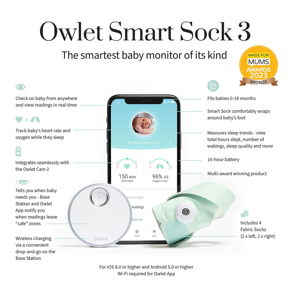 Image of Owlet Monitor Duo with Smar Sock