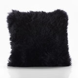 Bowron Single Sided Sheepskin Cushion, 35 x 35cm in Black Bowron Single Sided Sheepskin Cushion, 35 x 35cm in Black