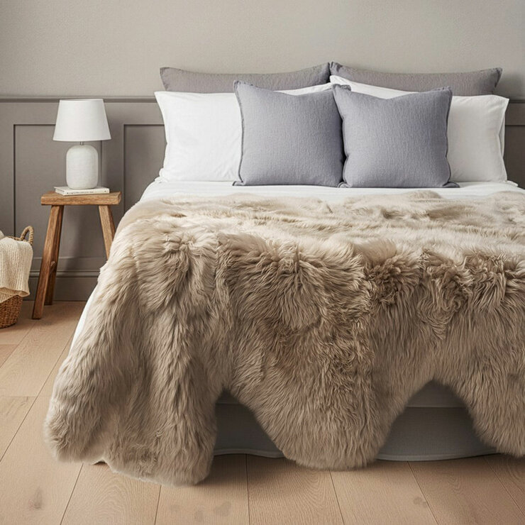 Bowron Longwool 100% Sheepskin Octo Rug in 5 Colours Bowron Longwool 100% Sheepskin Octo Rug in 5 Colours