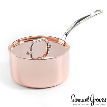 Samuel Groves Copper Induction Saucepan 18cm with Lid