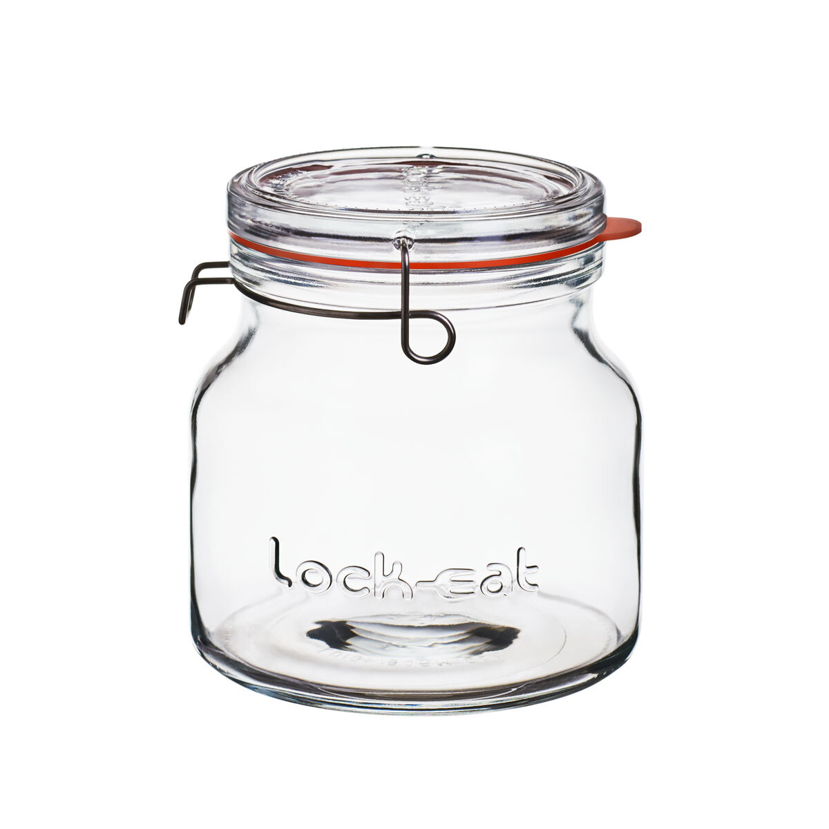 Luigi Bormioli Lock-Eat Glass Jars, 3 Piece Set with Lids
