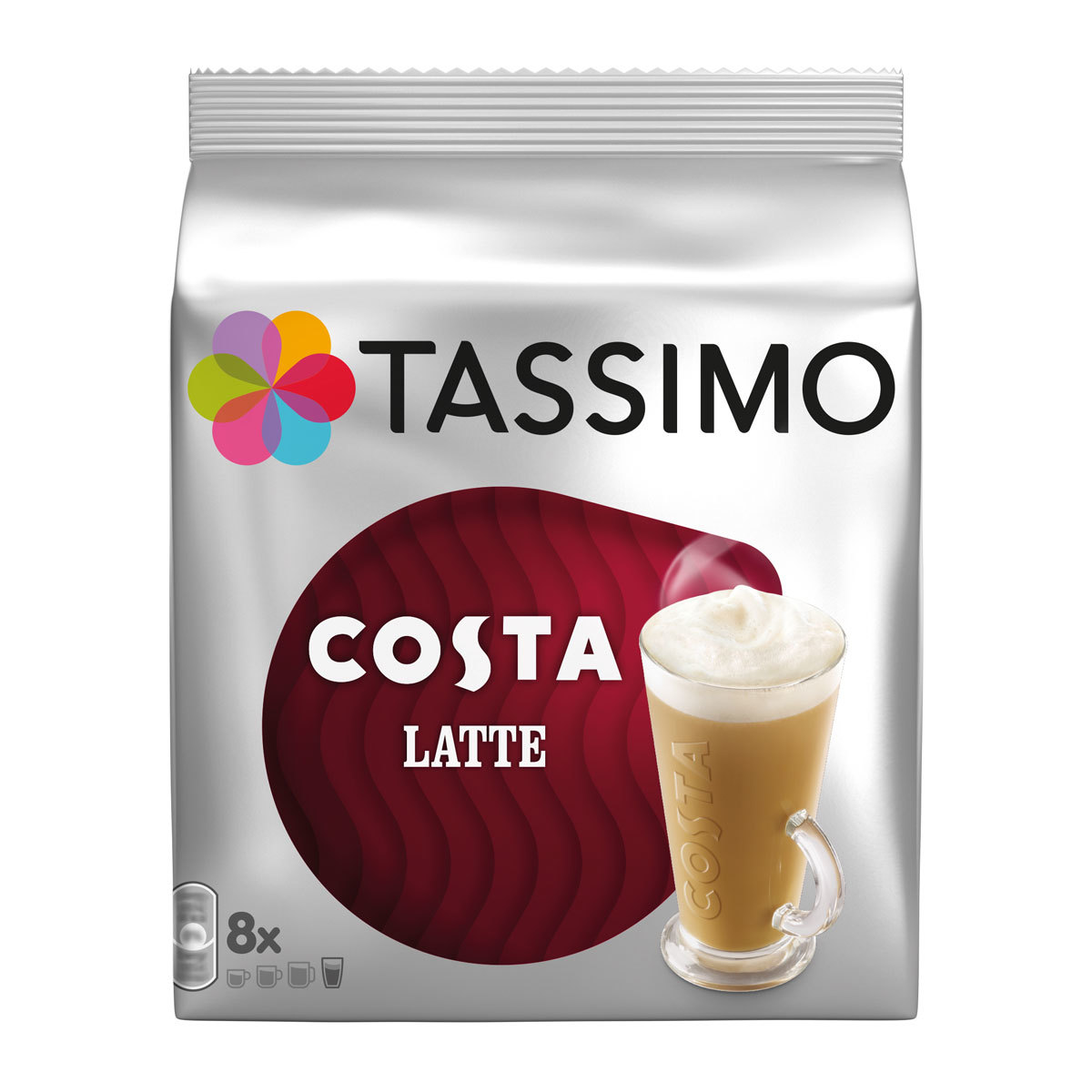 Costa Tassimo Latte Coffee Pods, 40 Servings