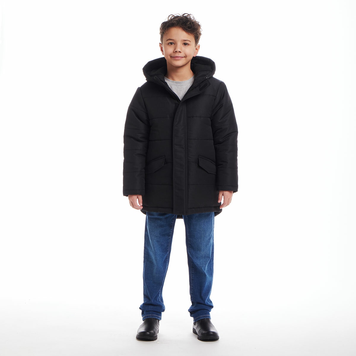 Andy & Evan Boys Back to School/Weekend Parka in Black