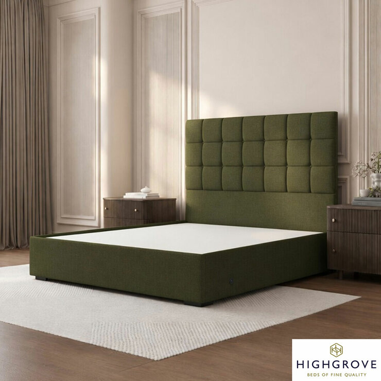 Highgrove Kavalan Green Fabric Full Ottoman Bed Frame in 3 Sizes Highgrove Kavalan Green Fabric Full Ottoman Bed Frame in 3 Sizes