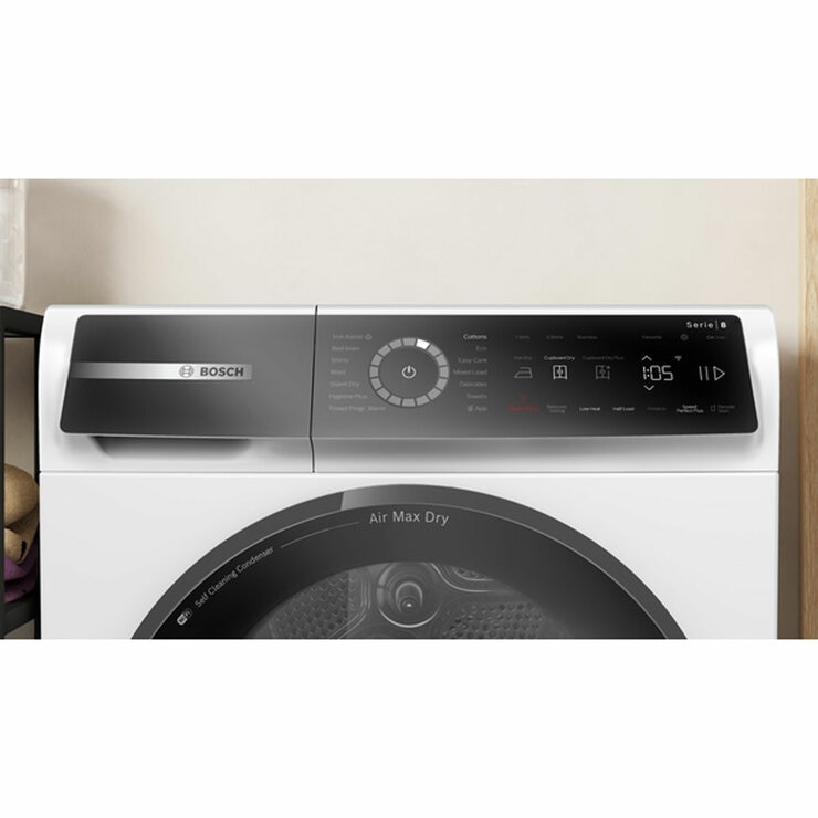 Bosch WRB247C9GB, Series 8, 9kg, Heat Pump Tumble Dryer A+++ Rating in White