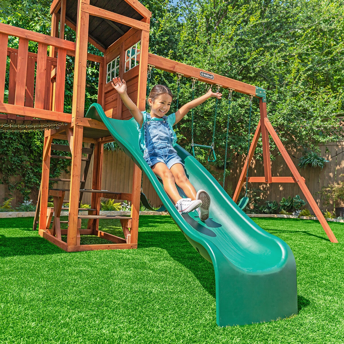 KidKraft Boulder Bluff Playcentre and Wooden Swing Set 3
