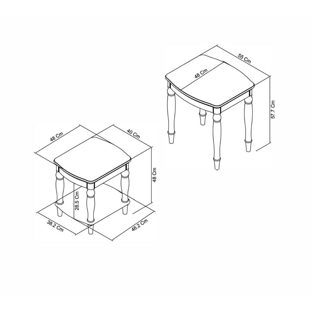 Bentley Designs Margaux Chalk Oak Nest of 2 Tables Costco UK