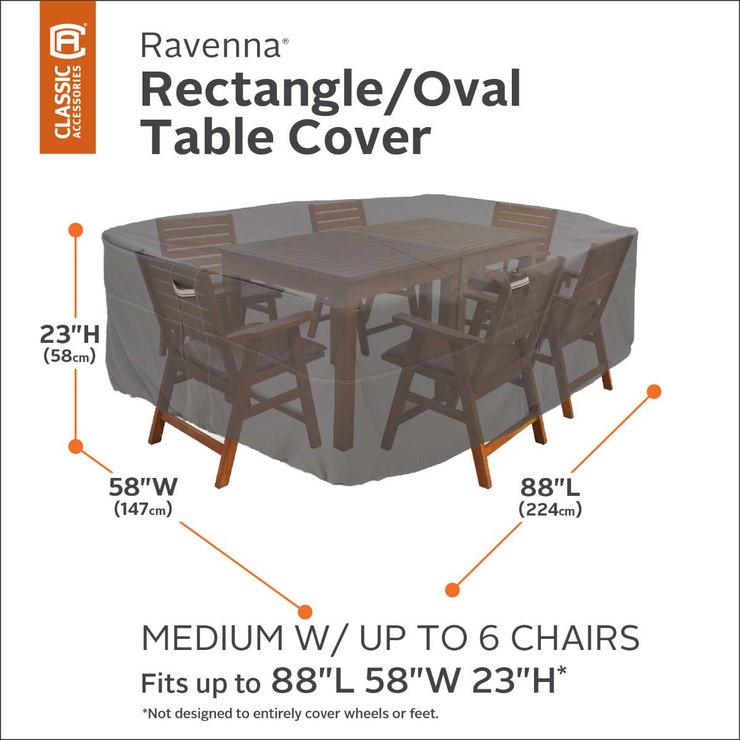 Classic Accessories Ravenna Um Rectangular Oval Patio Table And Chair Set Cover Costco Uk Classic Accessories Ravenna Um, Oval Patio Table Cover Uk