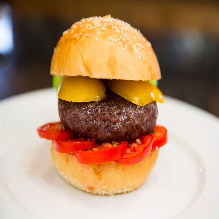 Venison Burger Cooked Venison Burger Cooked
