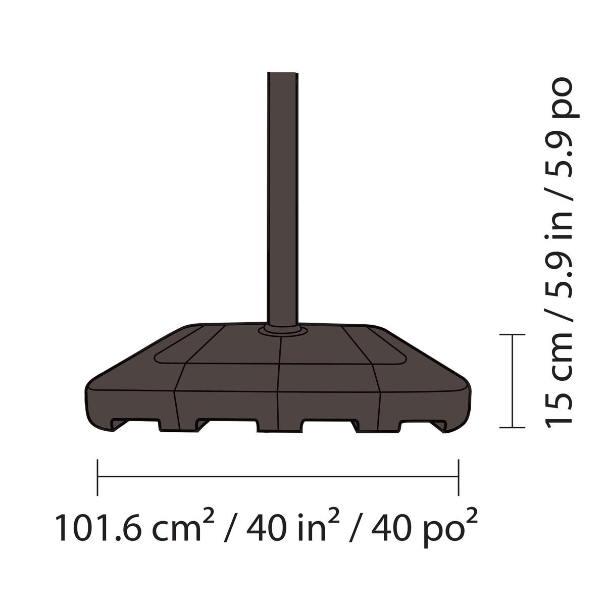 Seasons Sentry 10ft (3.05m) Square Offset Cantilever Umbrella Costco UK