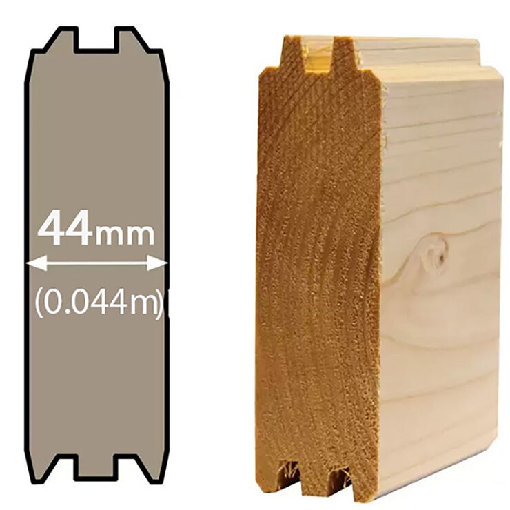 Installed Shire Rydal 44mm Log Cabin 14 x 10ft (4.2 x 3m)