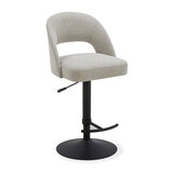 Kobe Grey Fabric Gas Lift Bar Stool