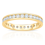 1.00ctw Round Brilliant Cut Diamond Eternity Ring, 18ct Yellow Gold, Size L
