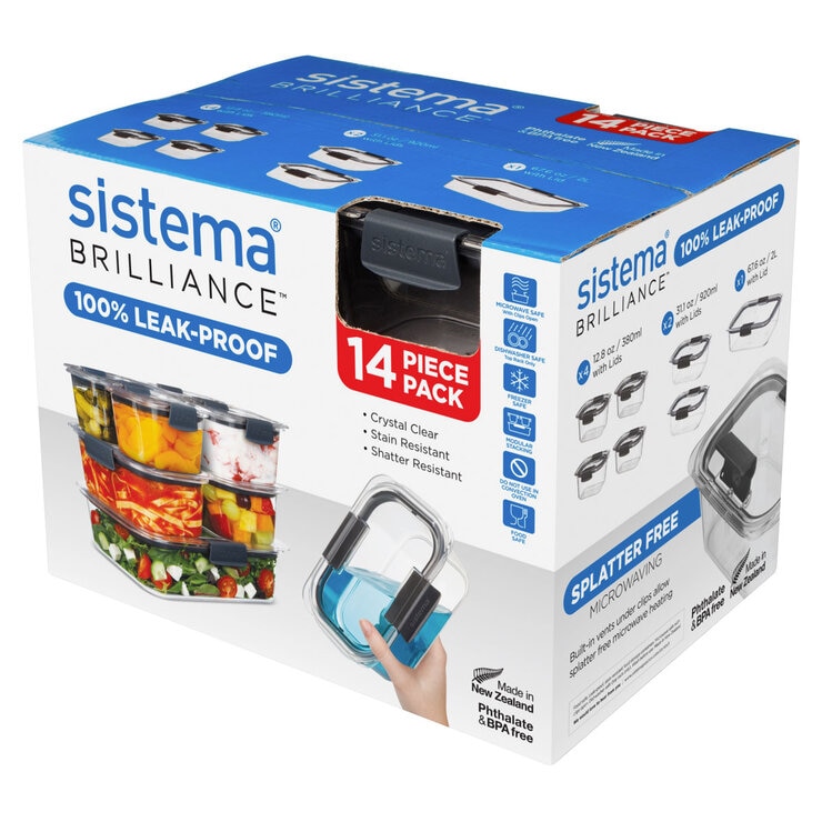 Sistema Brilliance Food Storage Set, 14 Piece