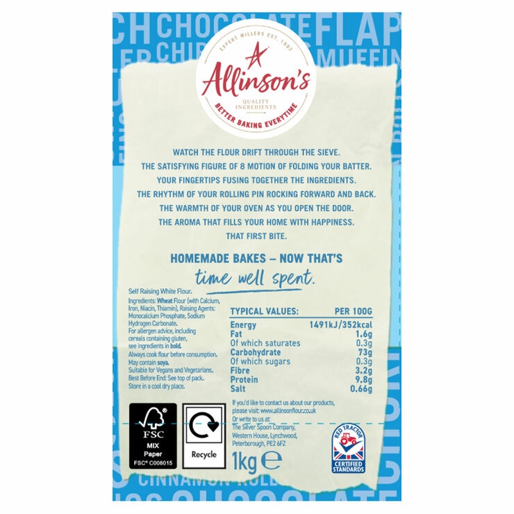 Allinson's Self Raising Flour, 5 x 1kg
