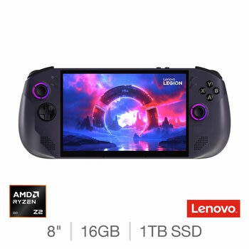 Lenovo Legion Go S, AMD Ryzen Z2 Go, 16GB RAM, 1TB SSD, 8 Inch Handheld Gaming PC Console, 83L3003BUK