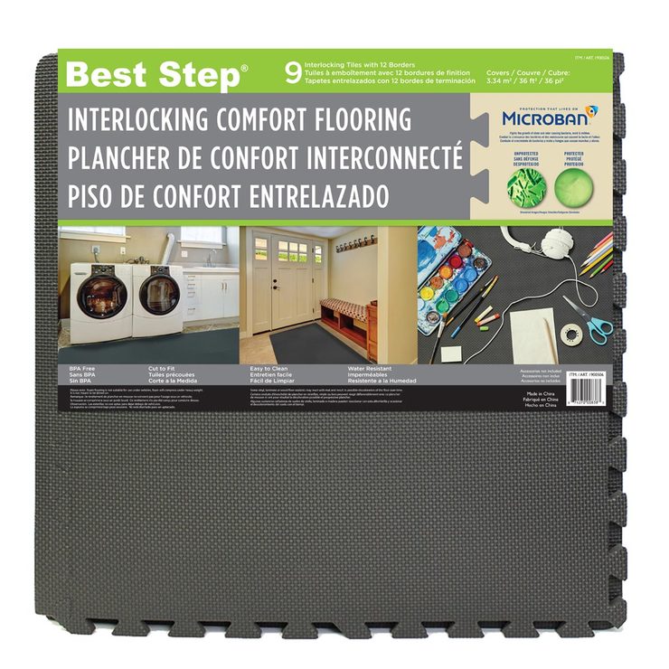 Best Step Microban Interlocking Comfort Flooring 610 X 12mm Best Step Microban Interlocking Comfort Flooring 610 X 12mm
