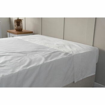 Belledorm Egyptian Cotton 600 Thread Count White Flat Sheet, in 3 Sizes