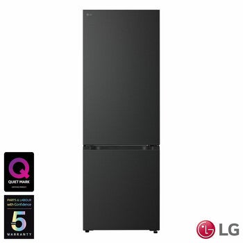 LG Fit & Max, GBBW726AEV Fridge Freezer, A Rated in Black