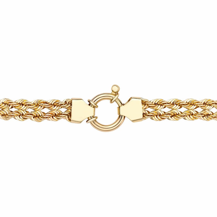 14ct Yellow Gold Double Rope Bracelet 14ct Yellow Gold Double Rope Bracelet