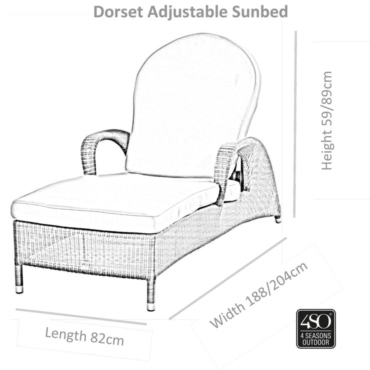 4 Seasons Outdoor Dorset Adjustable Sun Lounger Costco UK