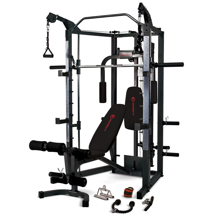 Marcy RS7000 Deluxe Smith Machine and Bench with 140kg Olympic Weight