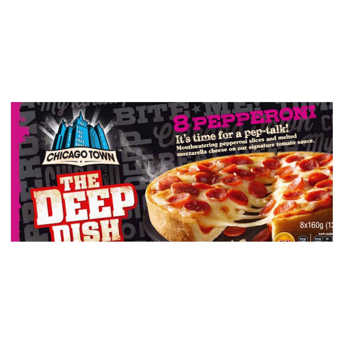 Chicago Town Deep Dish Pepperoni Pizza, 8 x 155g