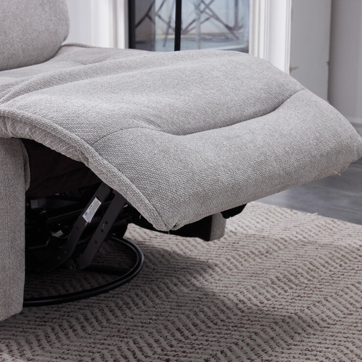 Armchair Grey Footrest