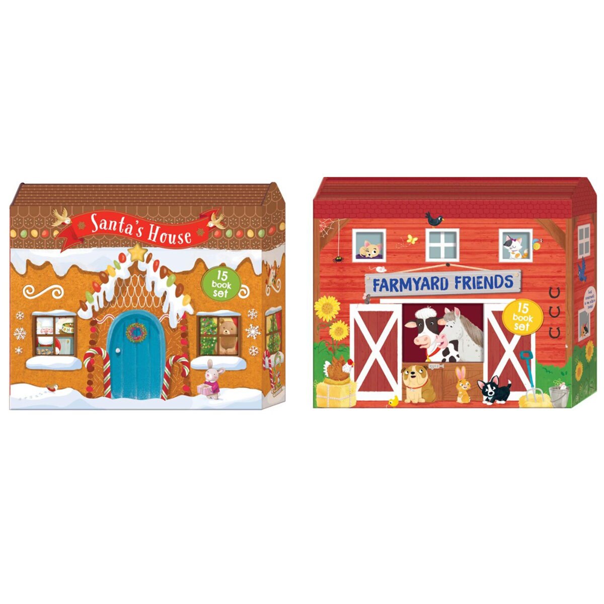 House Shaped 15 Book Set, Farmyard (1+ Years)