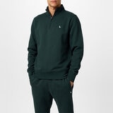 Jack Wills Men's Barchester 1/4 Zip Sweatshirt in Slate Green