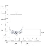 1.00ctw Round Brilliant Cut Diamond 3-Stone Necklace, 18ct White Gold