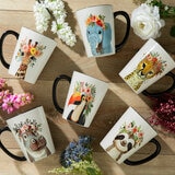 Signature Housewares Hipster Animal Mugs, 483ml, 6 Pack