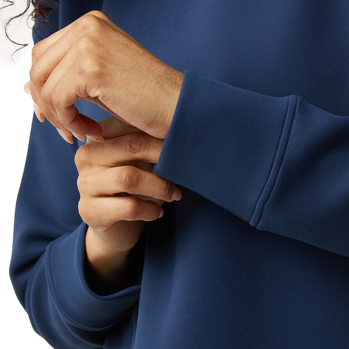 32 Degrees Ladies Sueded Tech Crewneck in Navy
