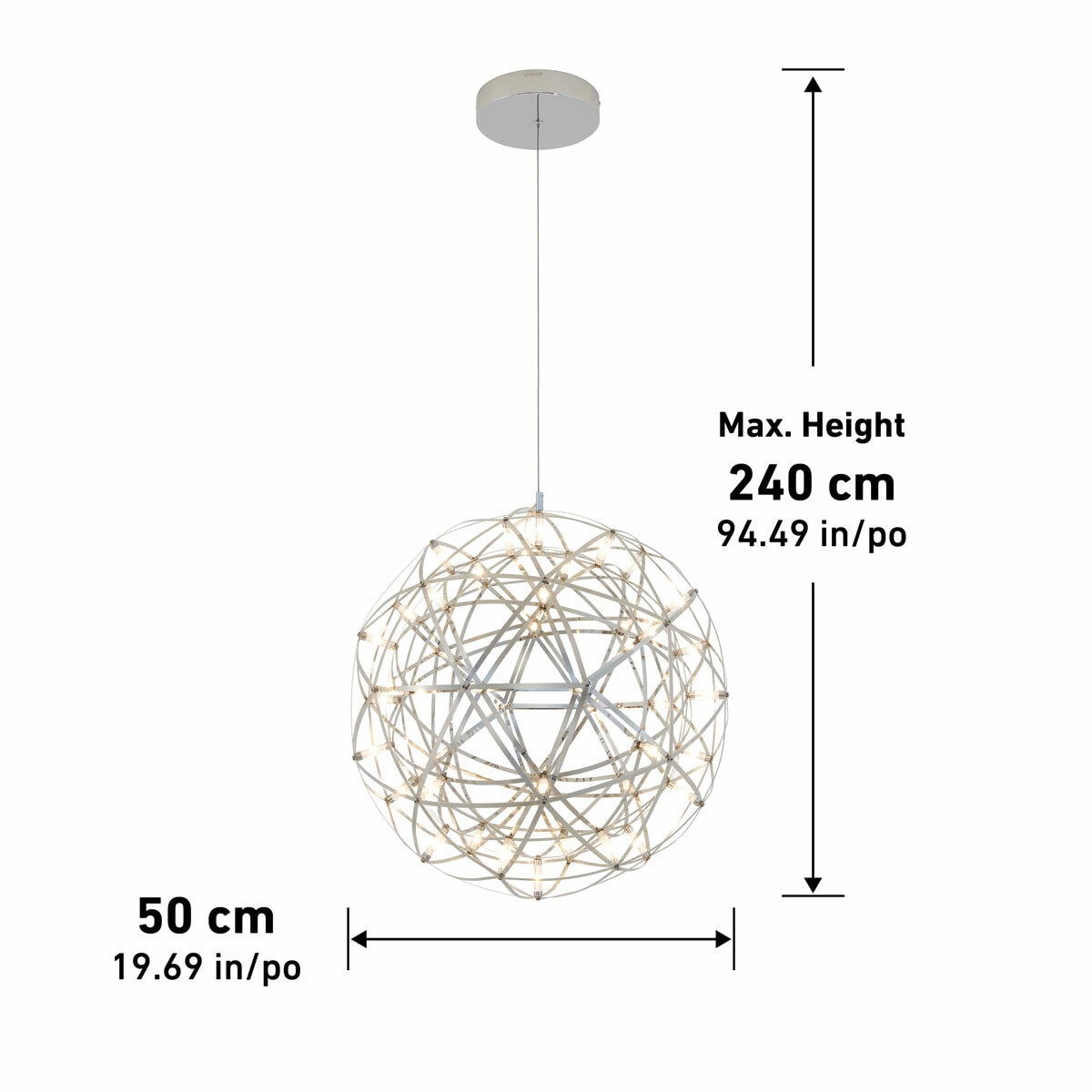 Artika Elden Pendant LED Light in Chrome Artika Elden Pendant LED Light in Chrome