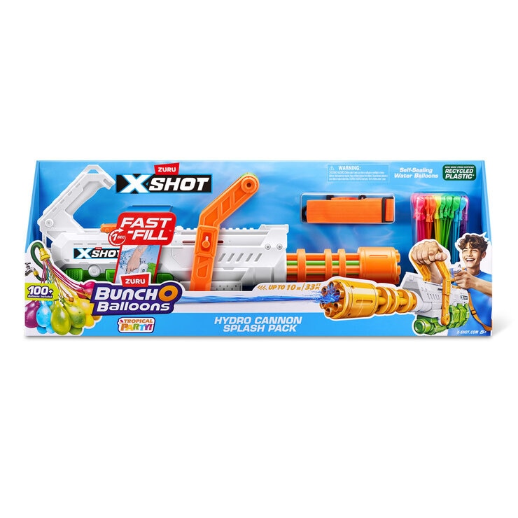 XSHOT Fast-Fill Hydro Cannon Water Blaster with Tropical Party Balloons XSHOT Fast-Fill Hydro Cannon Water Blaster with Tropical Party Balloons